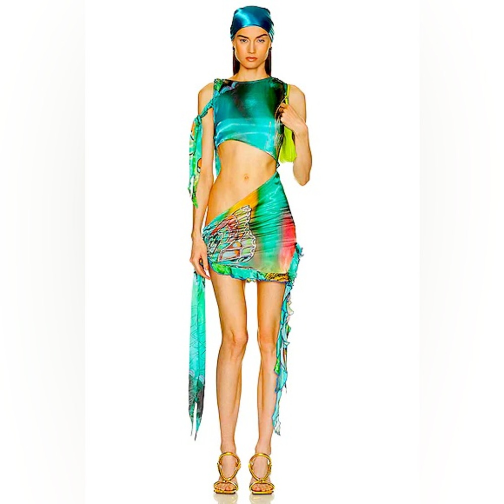 Siedrés butterfly asymmetric cut-out dress 40